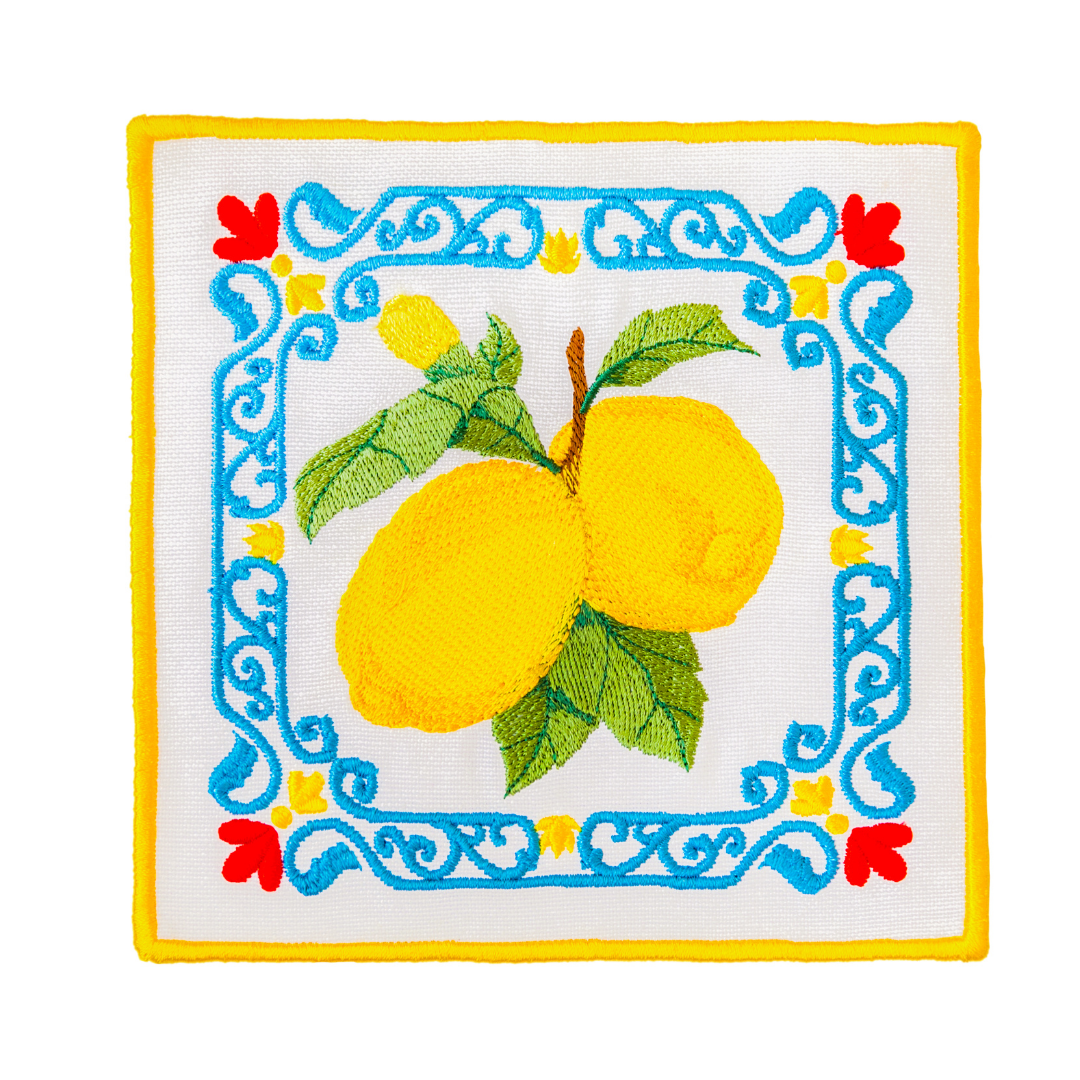 SICILY COCKTAIL NAPKINS BLUE (SET OF 4)