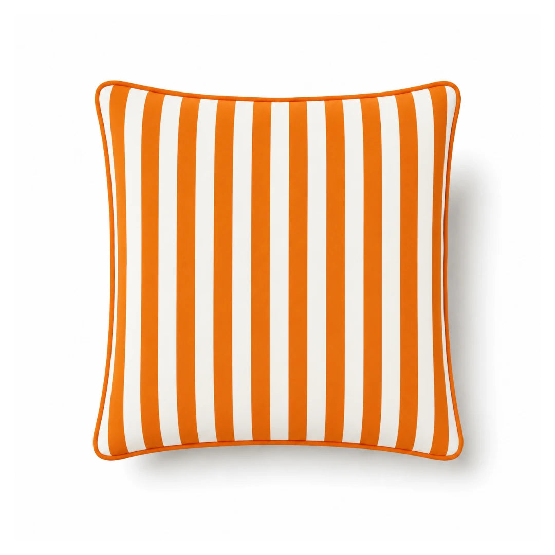 Striped Piped Cushion Cover, 43x43 cm