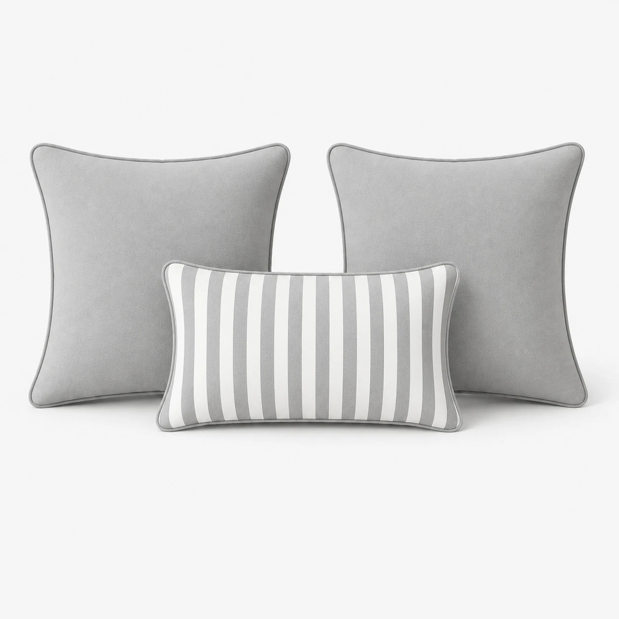 LIGHT GRAY CUSHION COVER SET