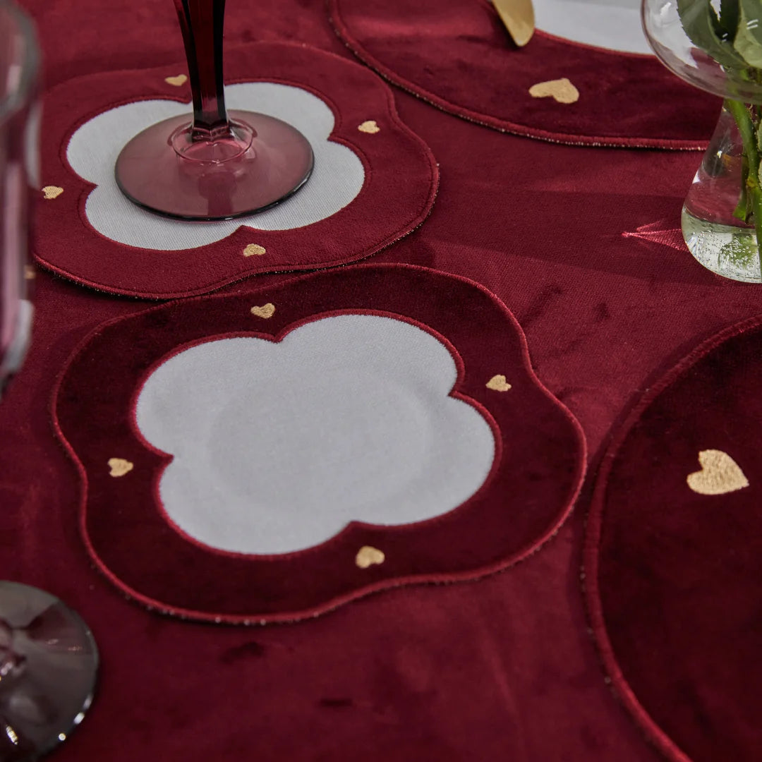 LOVE VELVET COCKTAIL NAPKINS (SET OF 4)