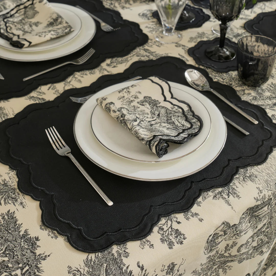 TOILE DE JOUY BLACK DINNER NAPKIN (SET OF 4)