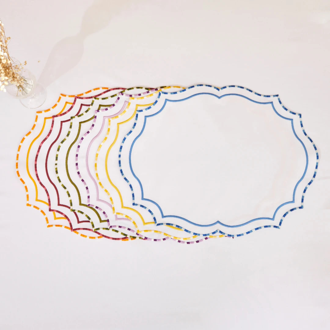 MIXED-COLOR MARBLED PLACEMATS (SET OF 4)