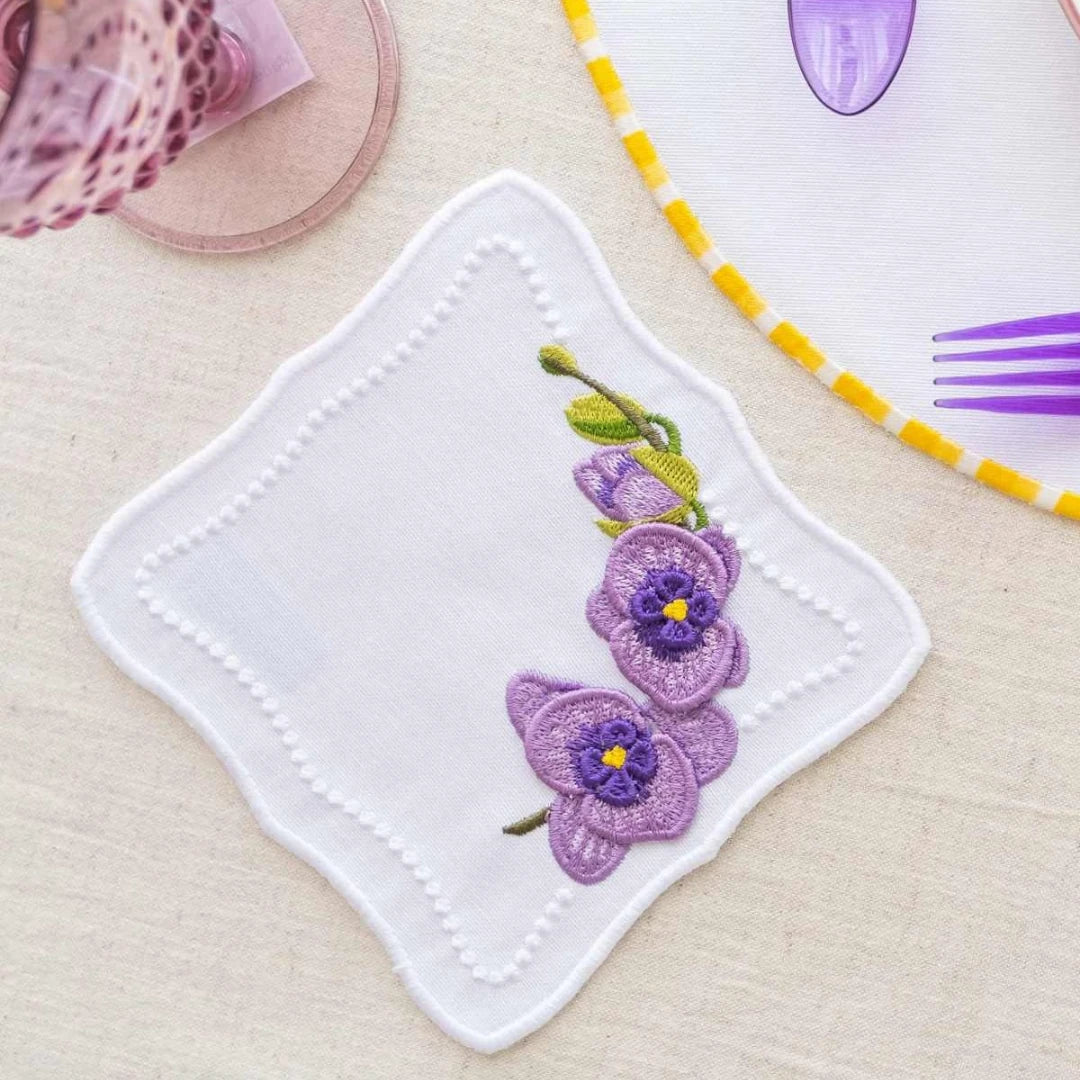 ORCHID COCKTAIL NAPKINS LILAC (SET OF 4)