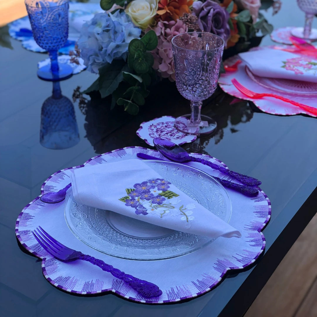 HYDRANGEA DINNER NAPKIN PURPLE (SET OF 4)
