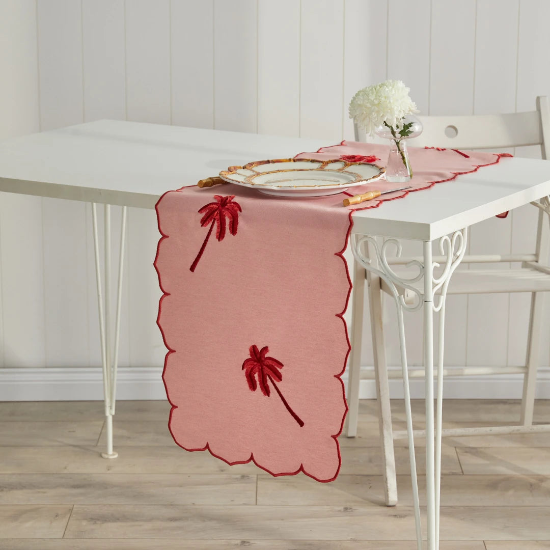 3D EMBROIDERED PALM RUNNER
