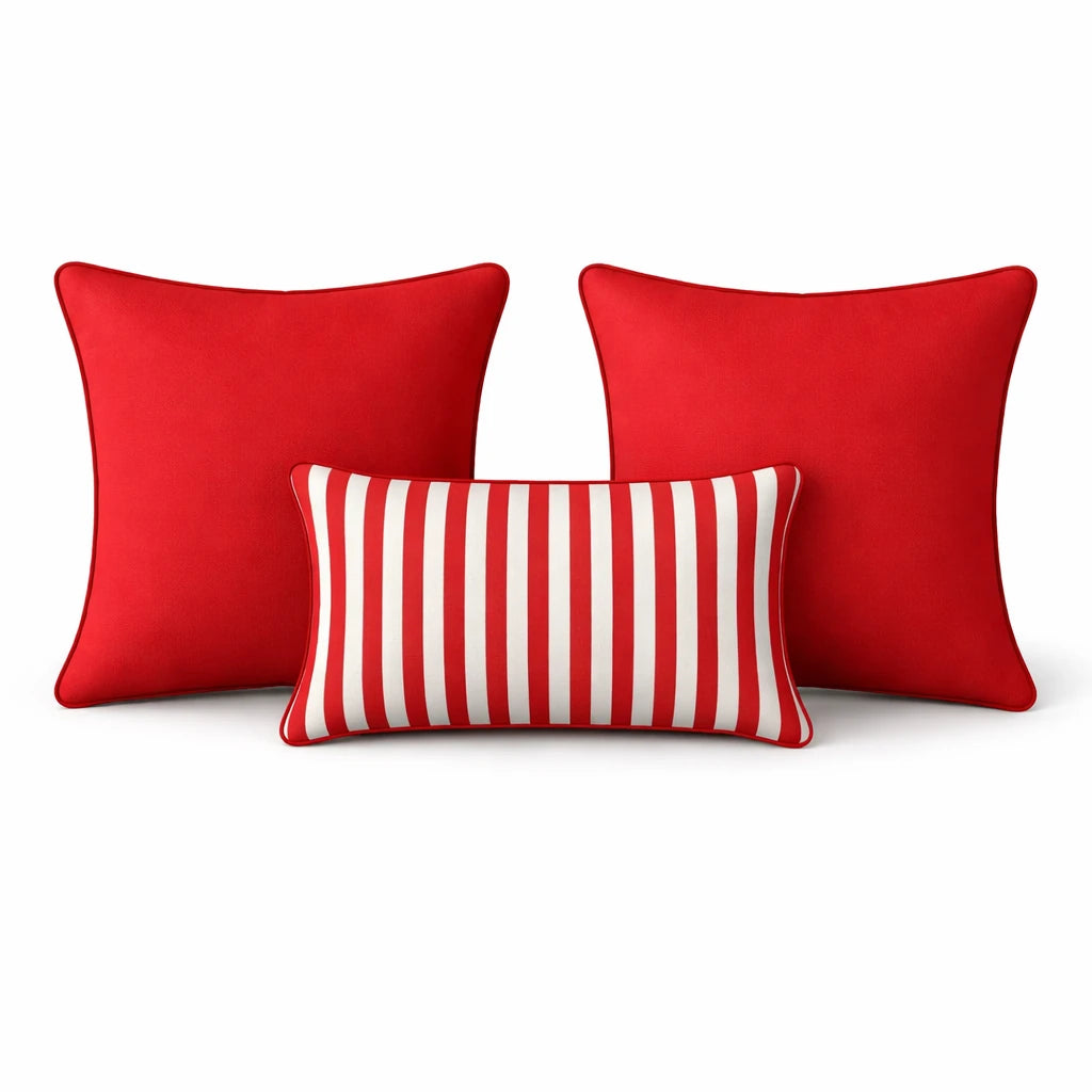 Red Cushion Cover Set