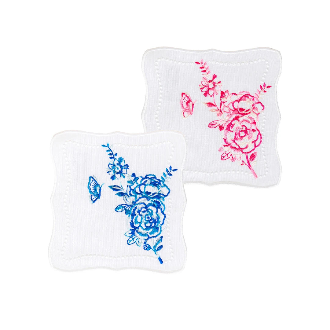 ROYAL COCKTAIL NAPKINS PINK BLUE (SET OF 4)