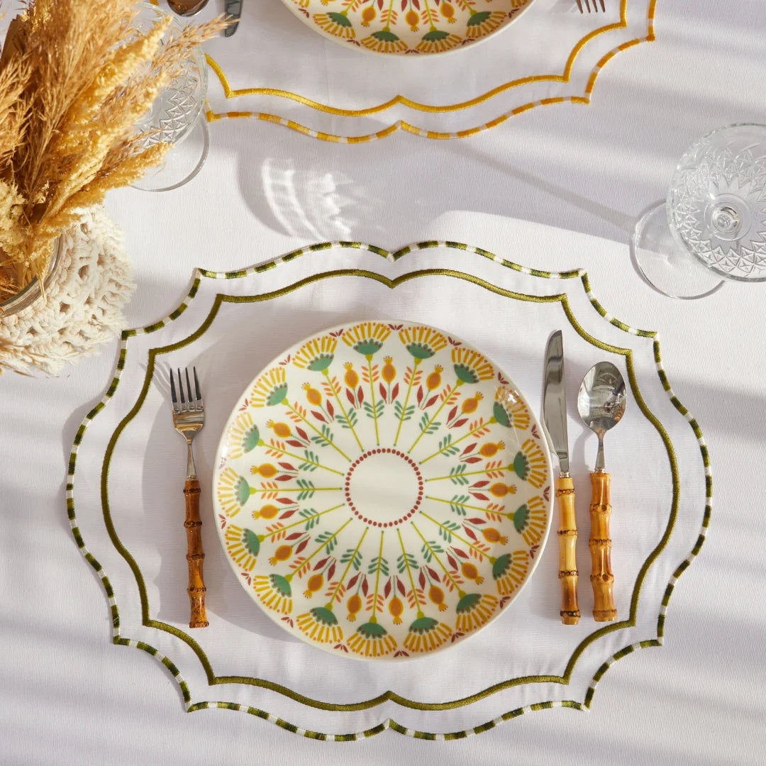 MARBLED PLACEMATS GREEN (SET OF 4)