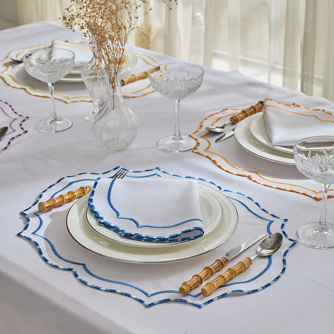 MARBLED PLACEMATS BLUE (SET OF 4)