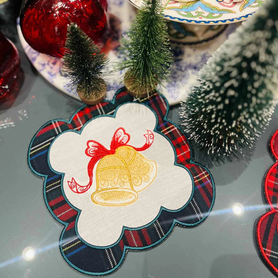 NEW YEAR BELL COCKTAIL NAPKINS (SET OF 4)