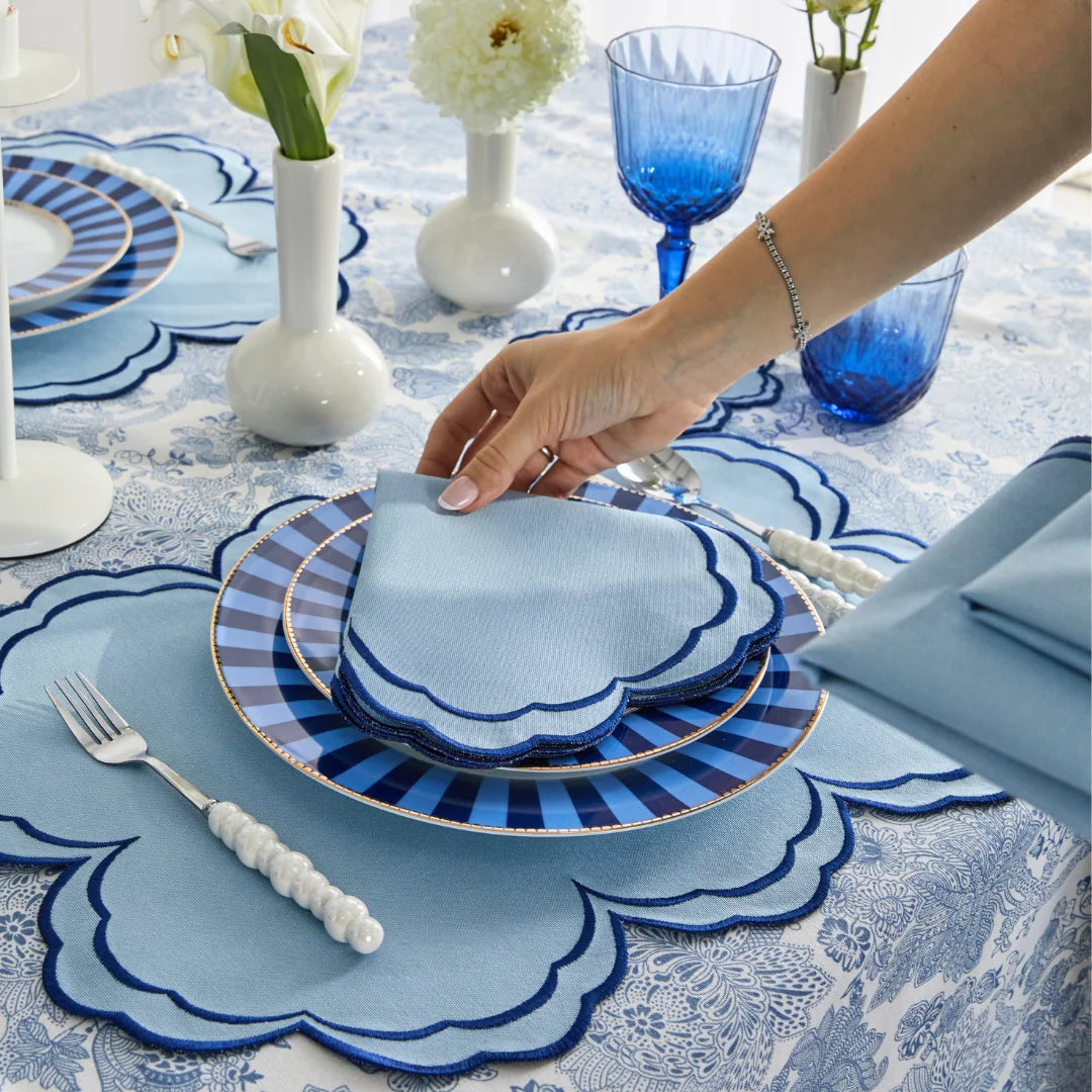 LOLA NAPKINS BLUE (SET OF 4)