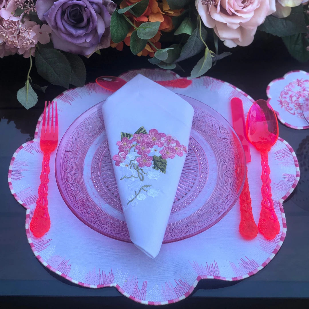 HYDRANGEA DINNER NAPKIN PINK (SET OF 4)