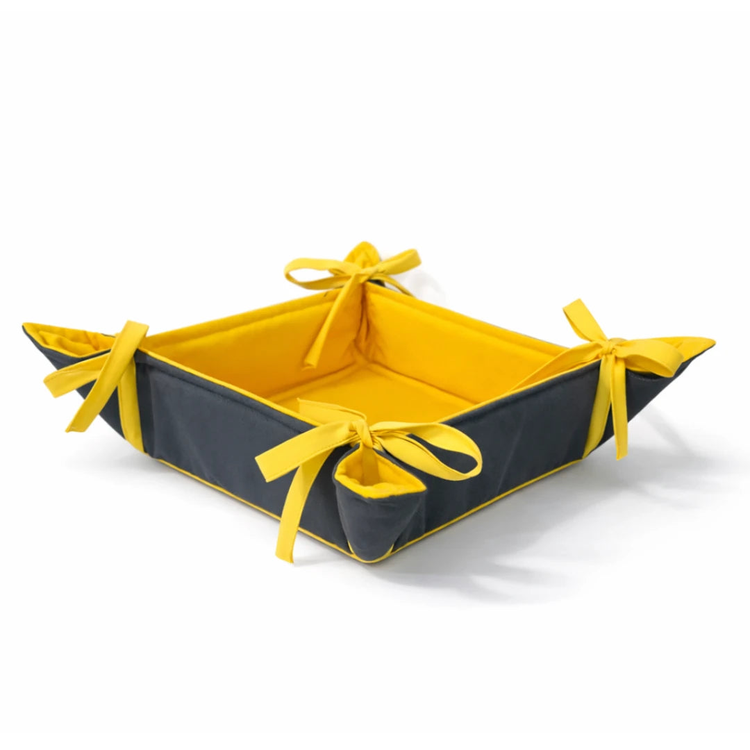 GRAY YELLOW BREAD BASKET