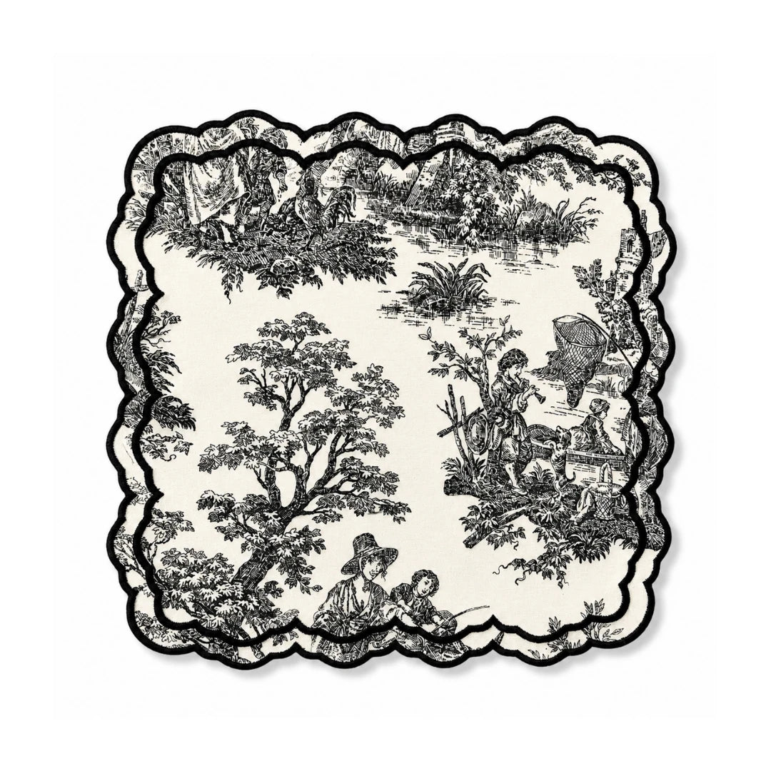 TOILE DE JOUY BLACK DINNER NAPKIN (SET OF 4)