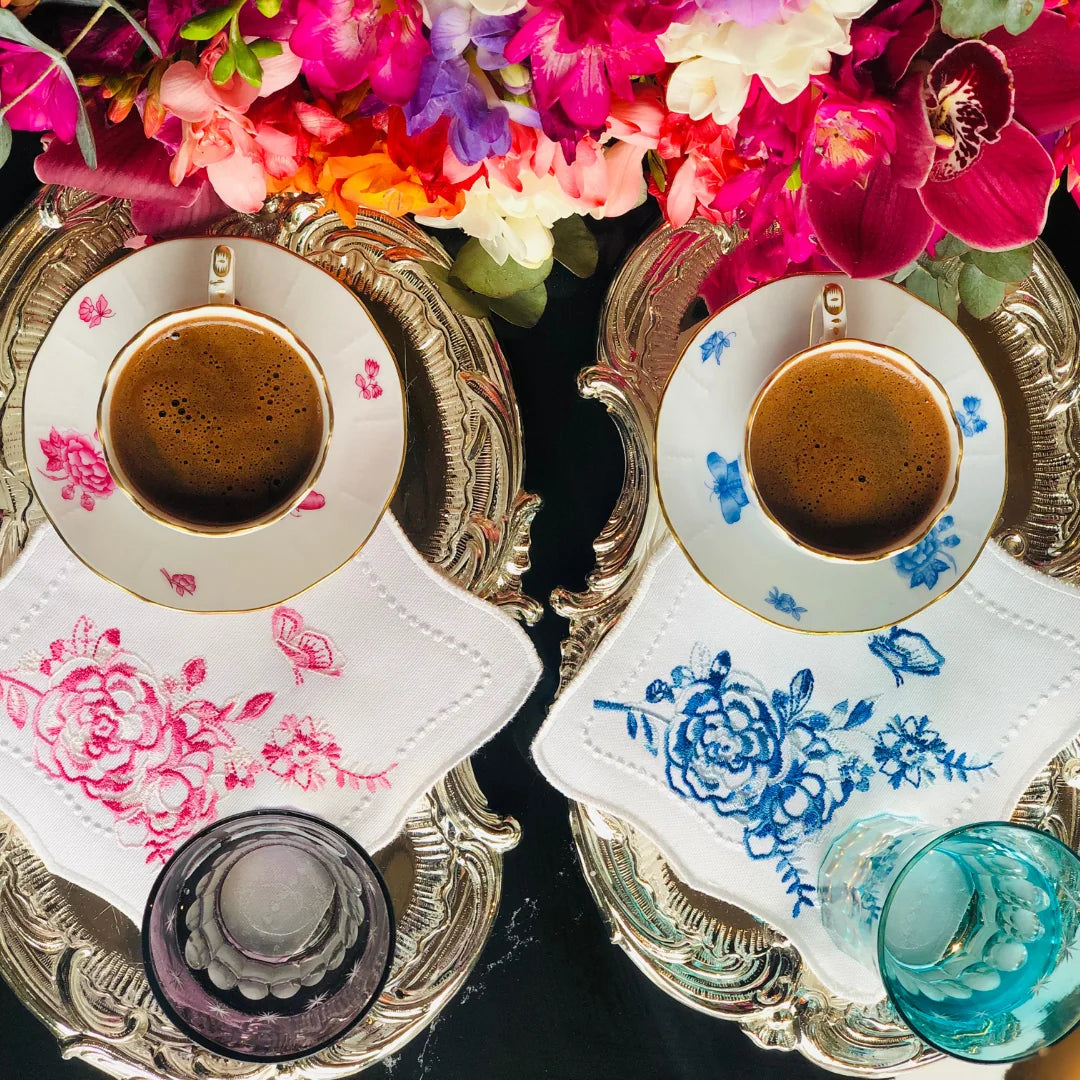 ROYAL COCKTAIL NAPKINS PINK BLUE (SET OF 4)