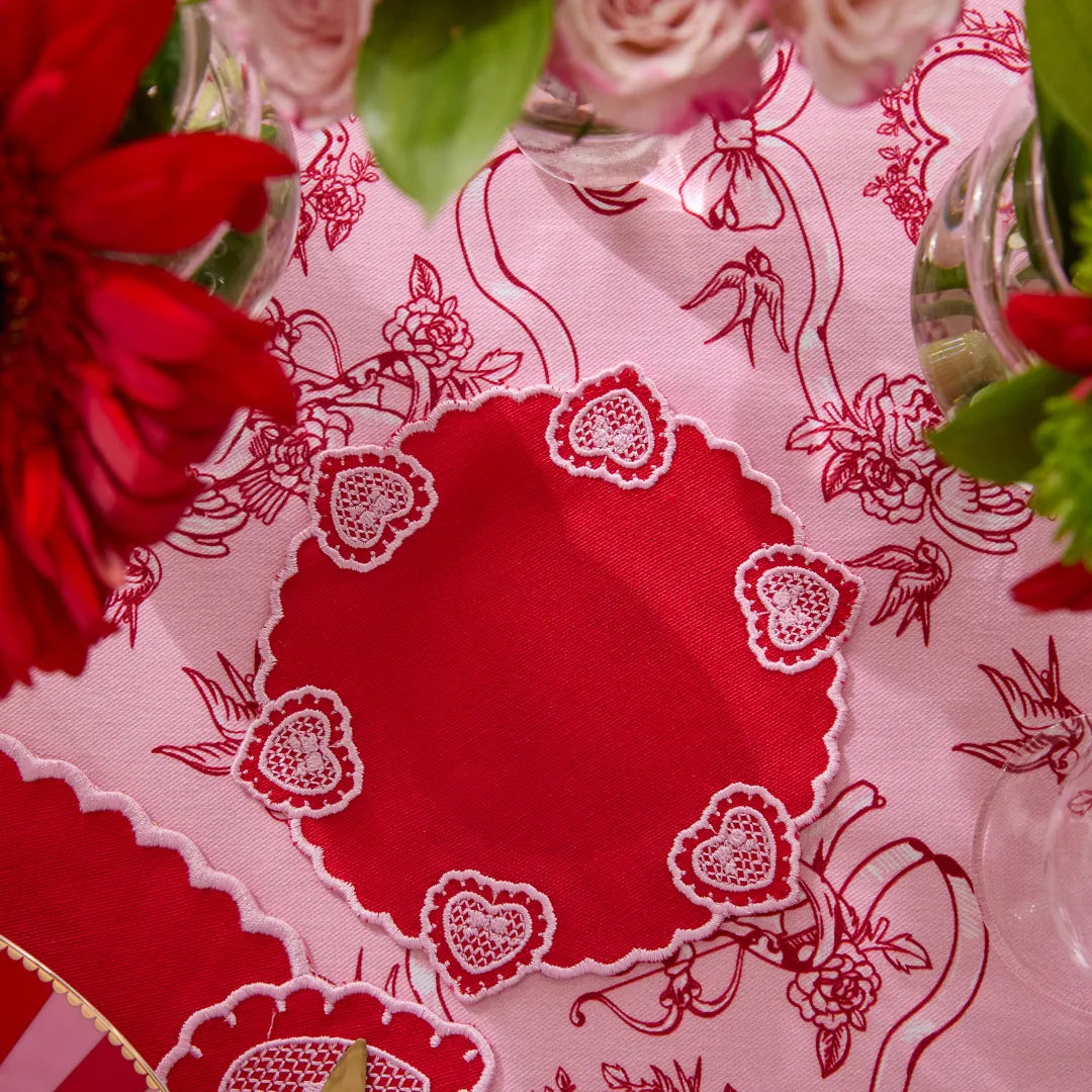 ROSIE COCKTAIL NAPKINS RED (SET OF 4)