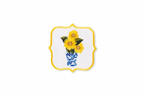 SUNFLOWER COCKTAIL NAPKINS (SET OF 4)
