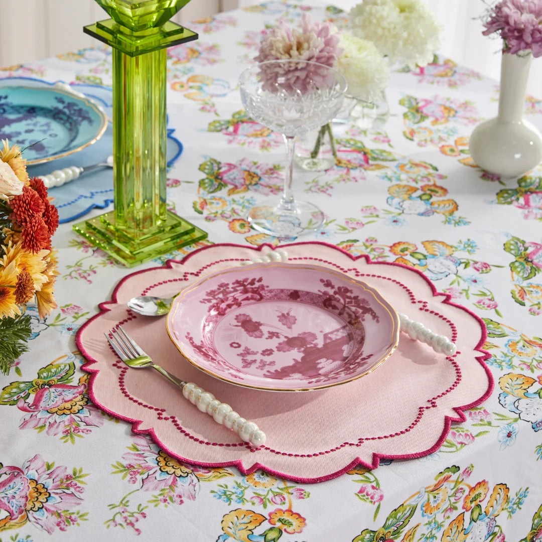 MIXED-COLOR BLOOM NAPKINS PINK (SET OF 4)