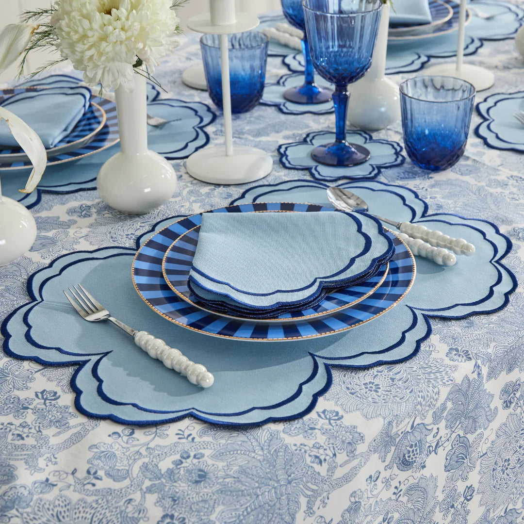 LOLA NAPKINS BLUE (SET OF 4)