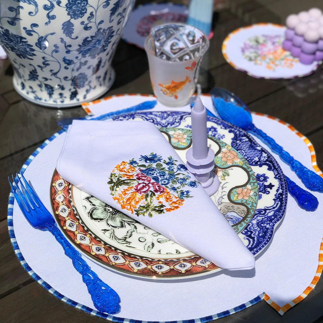 HYBRID PLACEMATS BLUE ORANGE (SET OF 4)