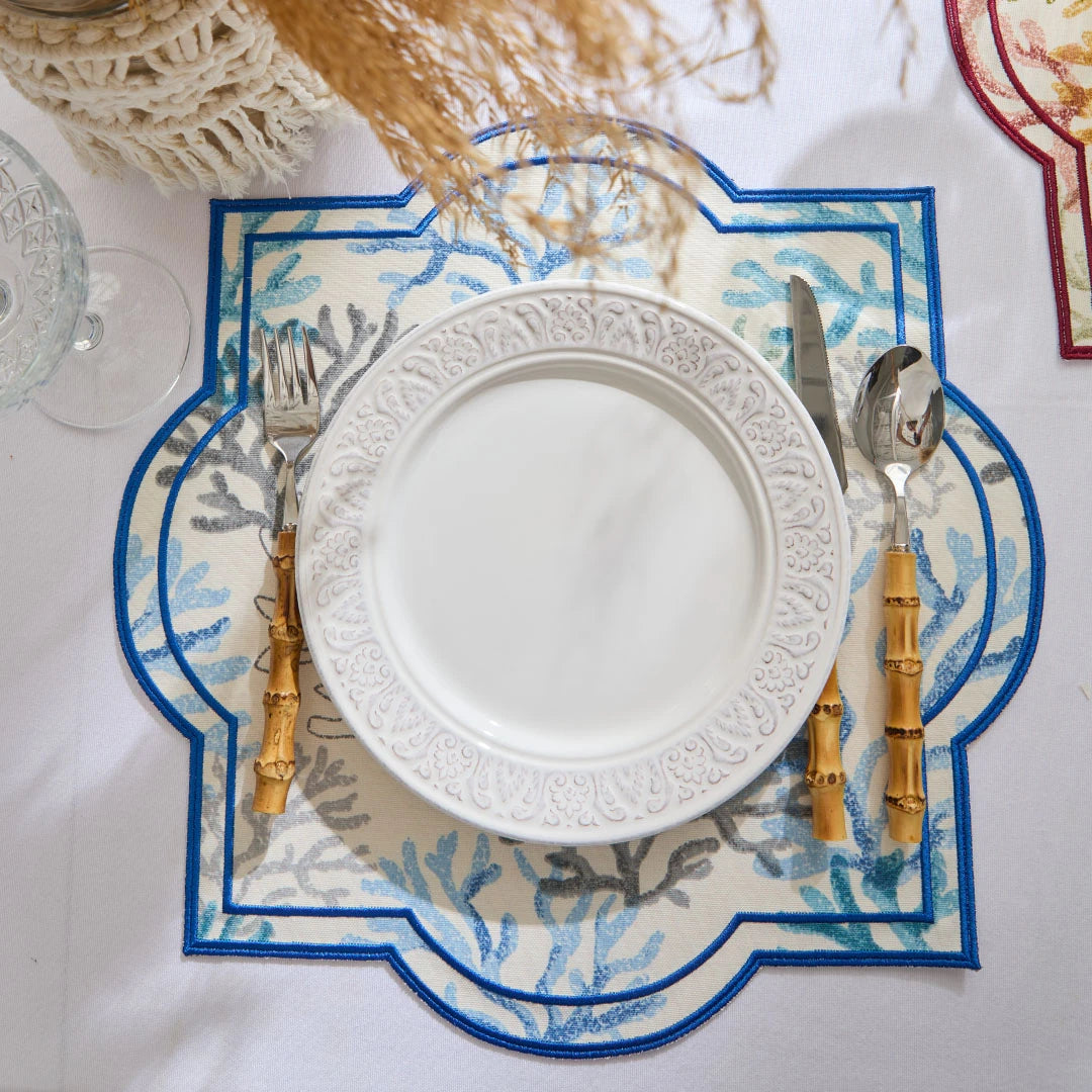CORAL PLACEMATS BLUE (SET OF 4)