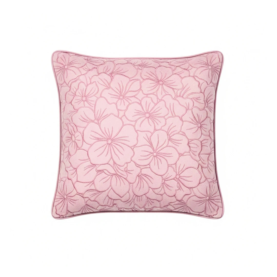 Embroidered Flora Cushion Cover