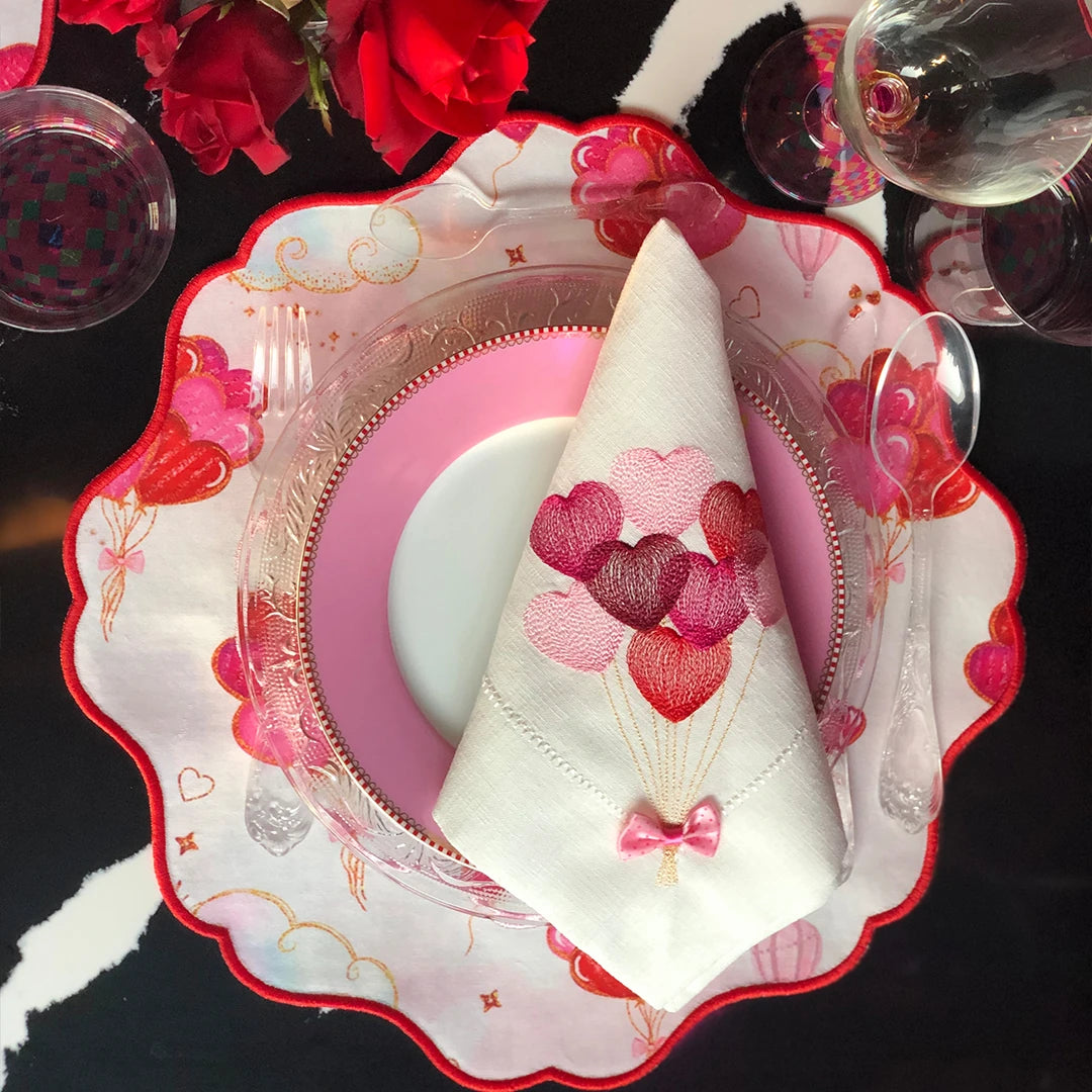VALENTINE'S DAY PRINTED PLACEMATS (SET OF 4)