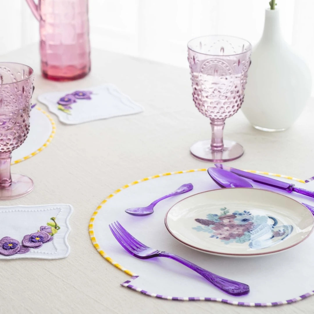 HYBRID PLACEMATS YELLOW PURPLE (SET OF 4)