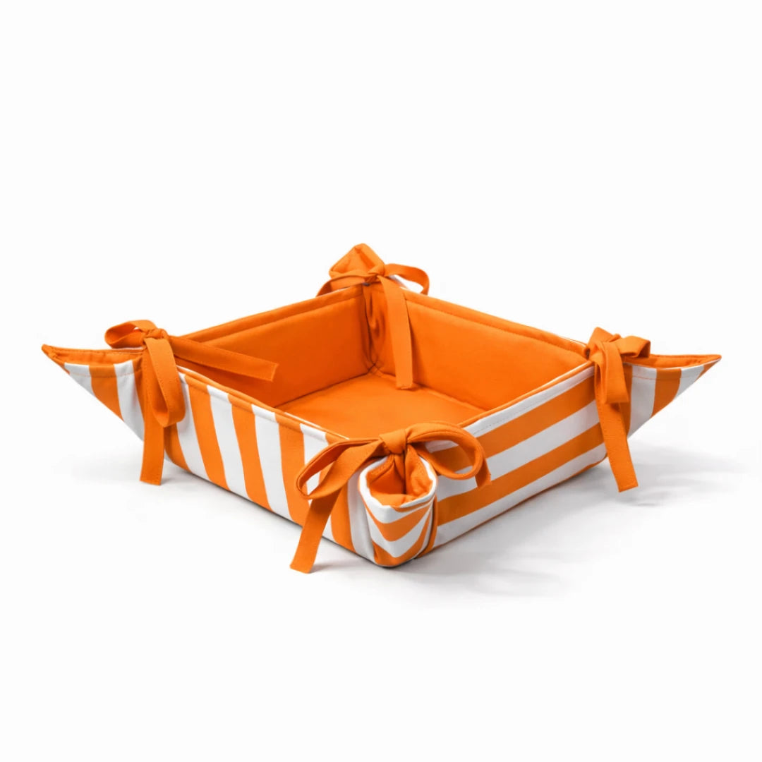 STRIPED BREAD BASKET ORANGE