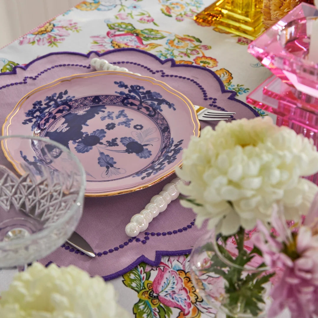 MIXED-COLOR BLOOM NAPKINS LILAC (SET OF 4)