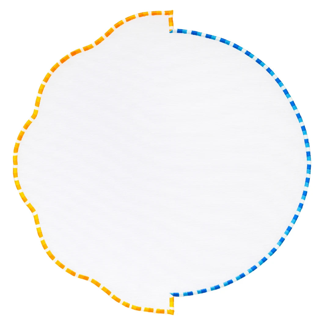 HYBRID PLACEMATS BLUE ORANGE (SET OF 4)