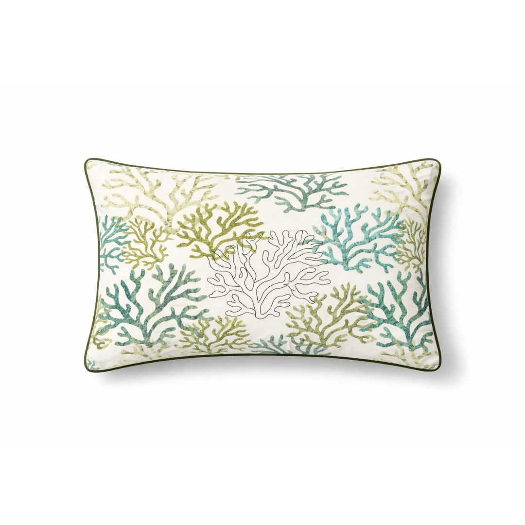 Green Coral Cushion Cover