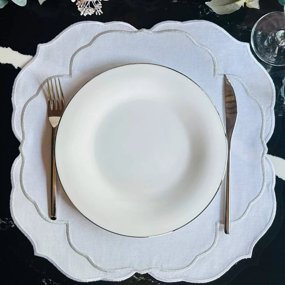 SERENA PLACEMATS SILVER ECRU (SET OF 4)