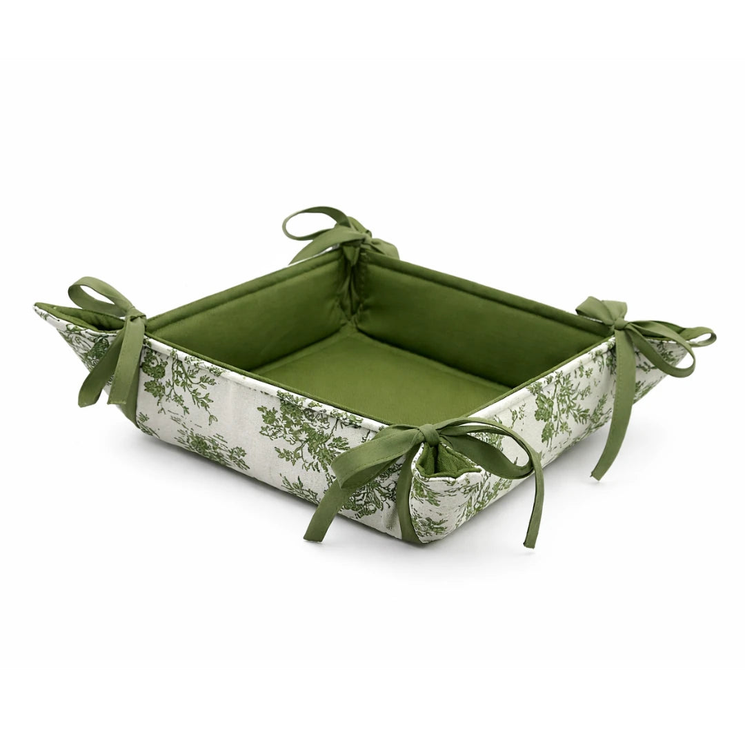 TOILE DE JOUY BREAD BASKET GREEN