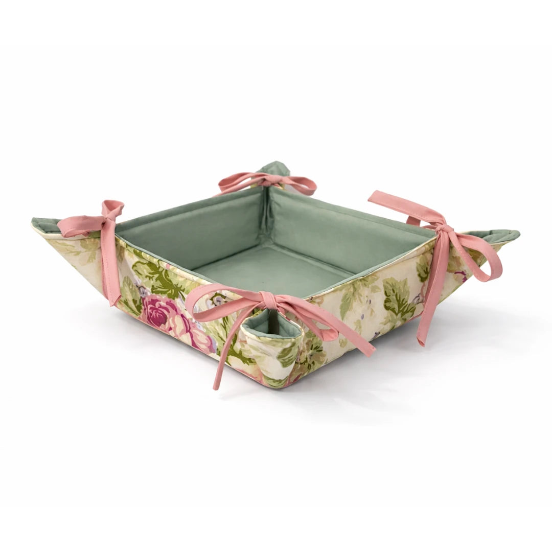 VINTAGE ROSE BREAD BASKET