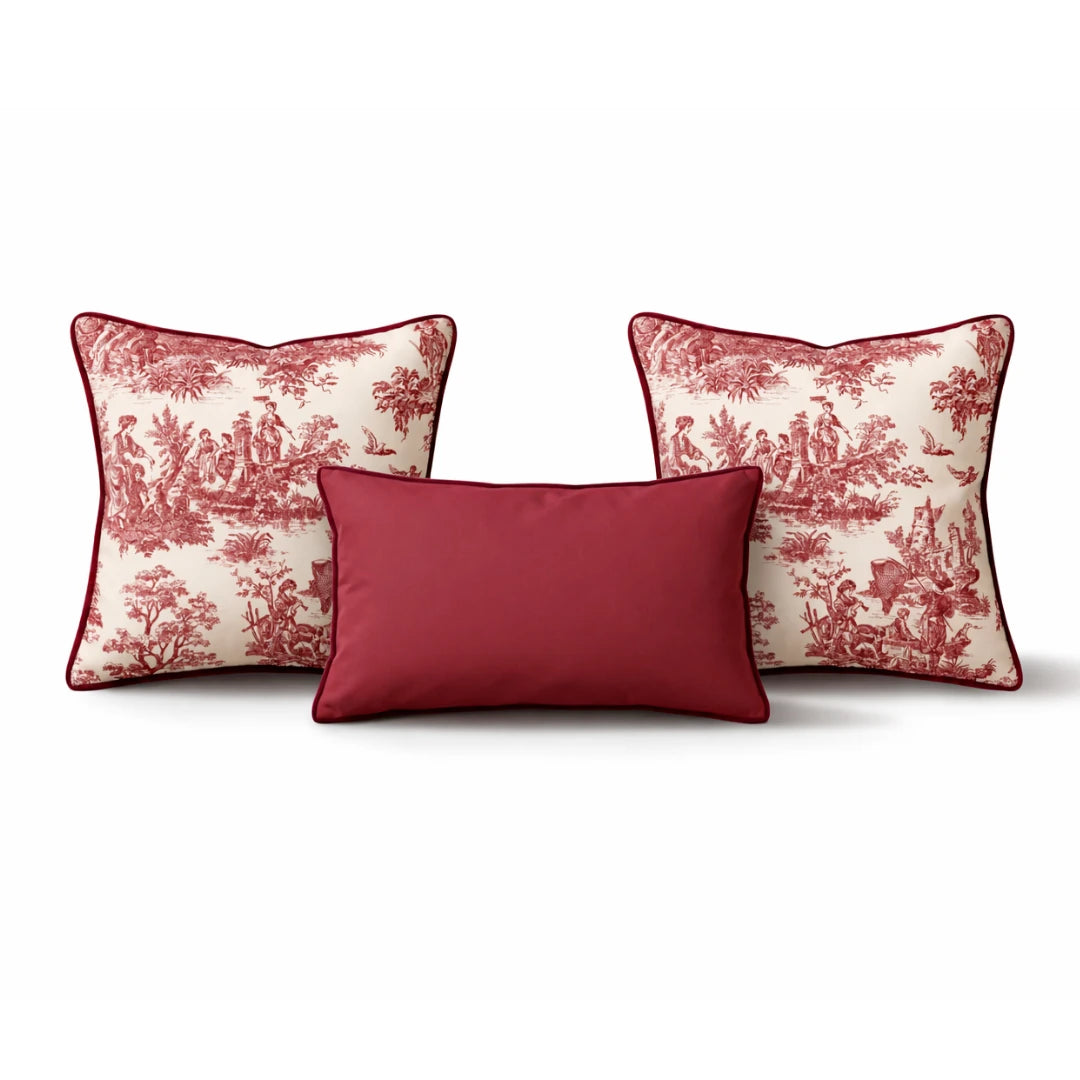 Toile de Jouy Cushion Cover Set