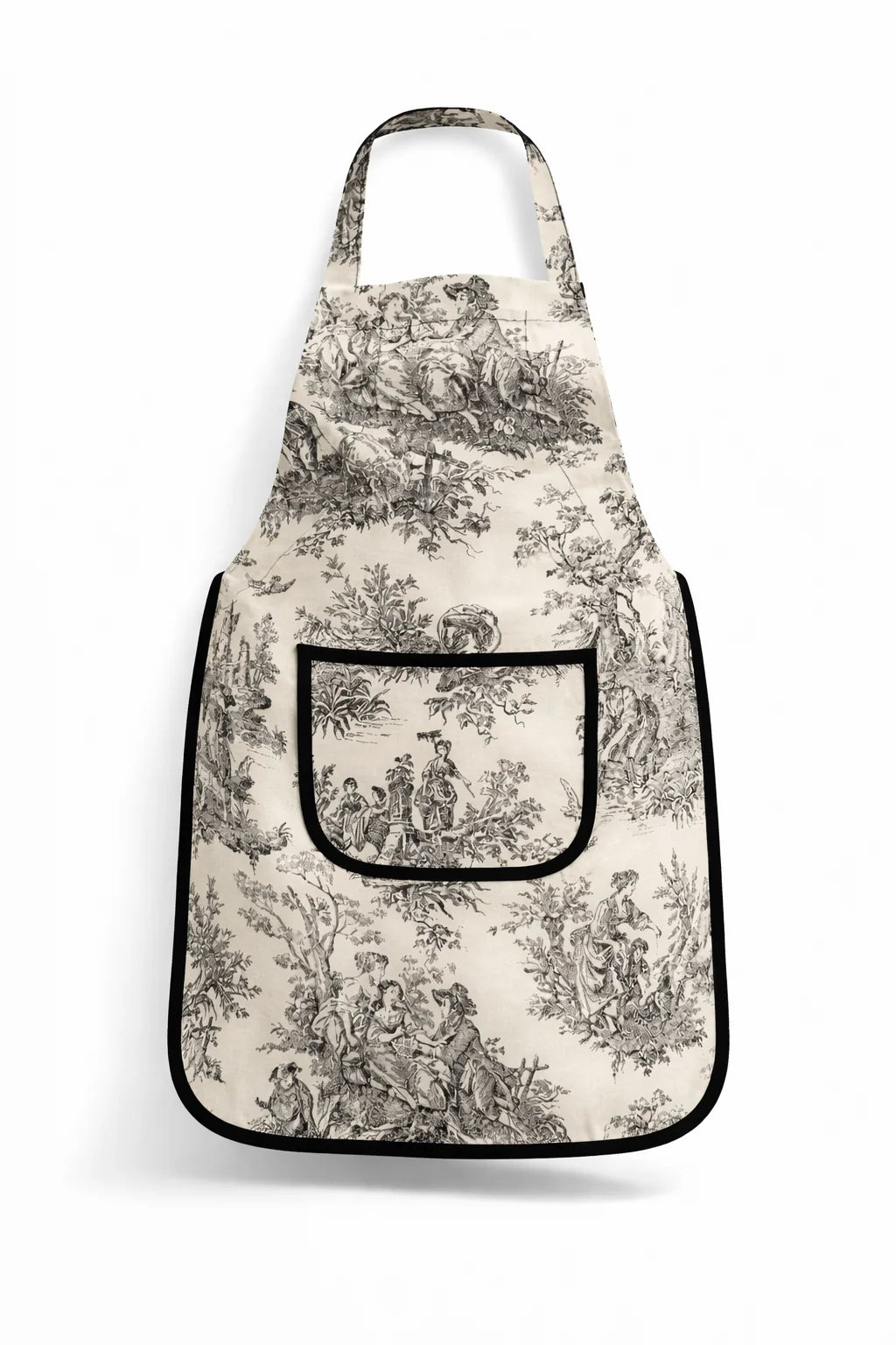 TOILE DE JOUY KITCHEN APRON BLACK