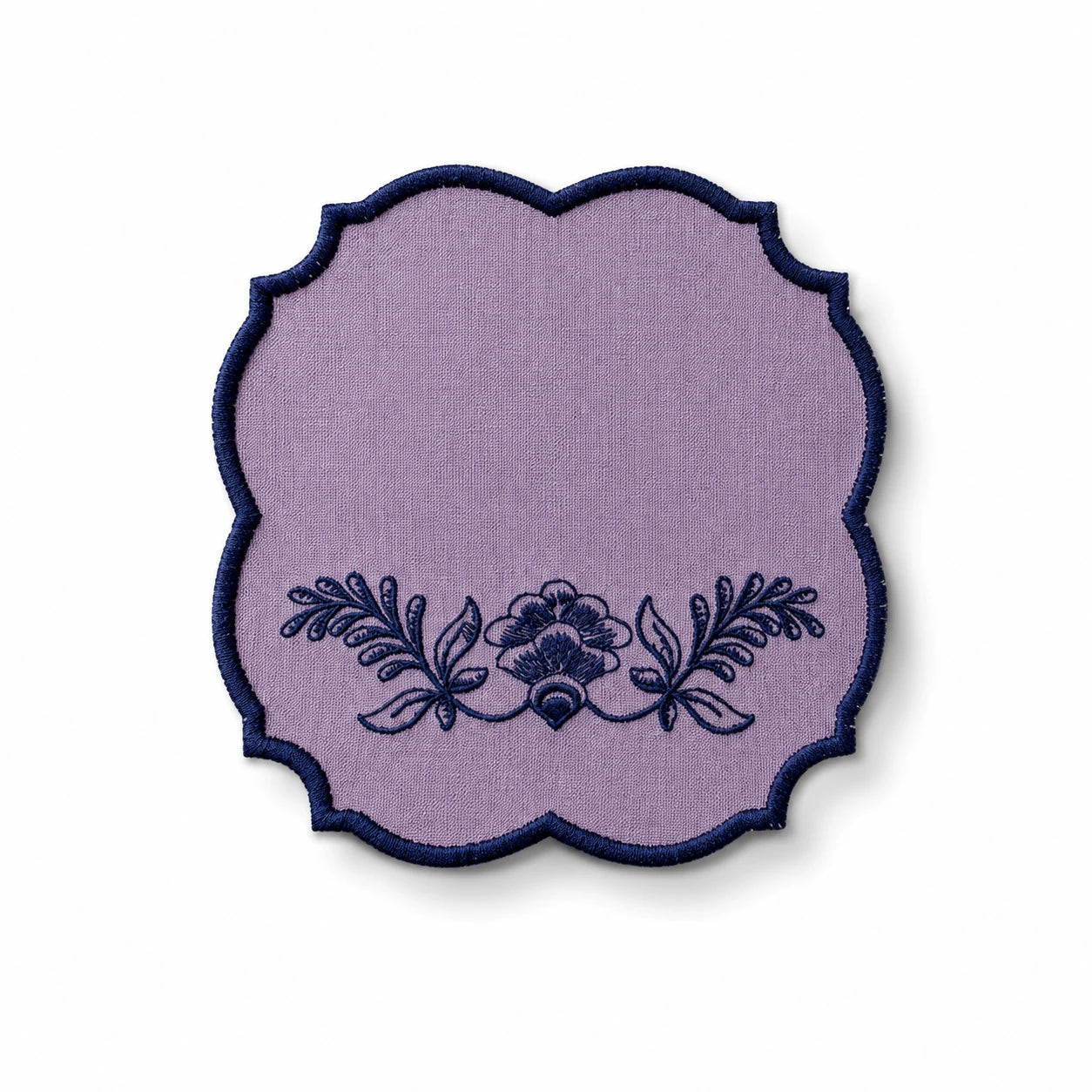 FIORENZA COCKTAIL NAPKINS LILAC/NAVY (SET OF 4)