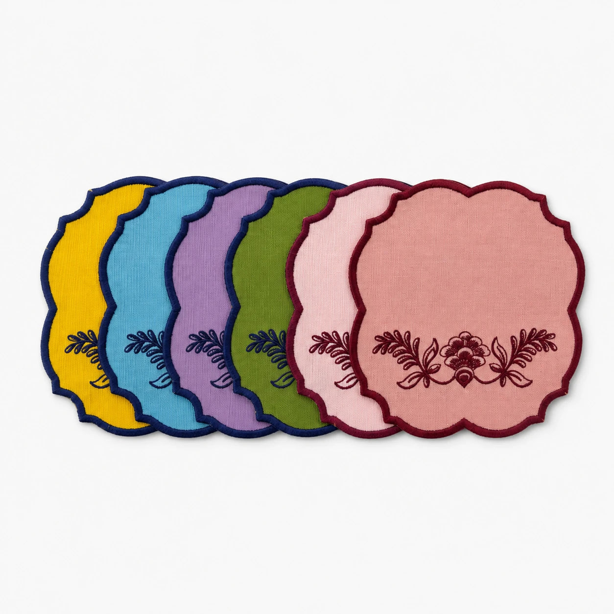 MIXED-COLOR FIORENZA COCKTAIL NAPKINS (SET OF 4)