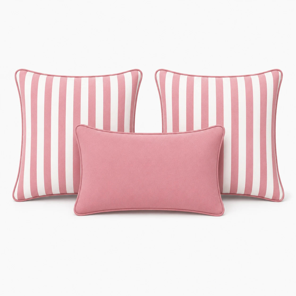 PINK STRIPED CUSHION COVER SET