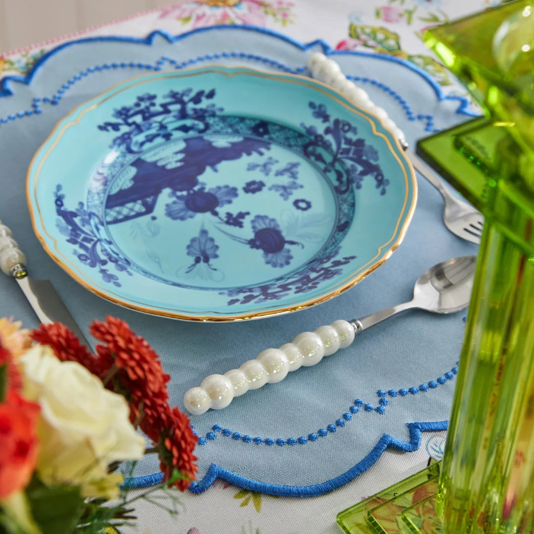MIXED-COLOR BLOOM NAPKINS LIGHT BLUE (SET OF 4)