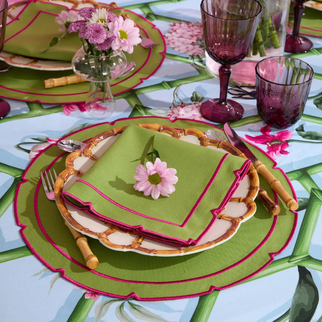 JARDIN ROYAL NAPKINS GREEN (SET OF 4)