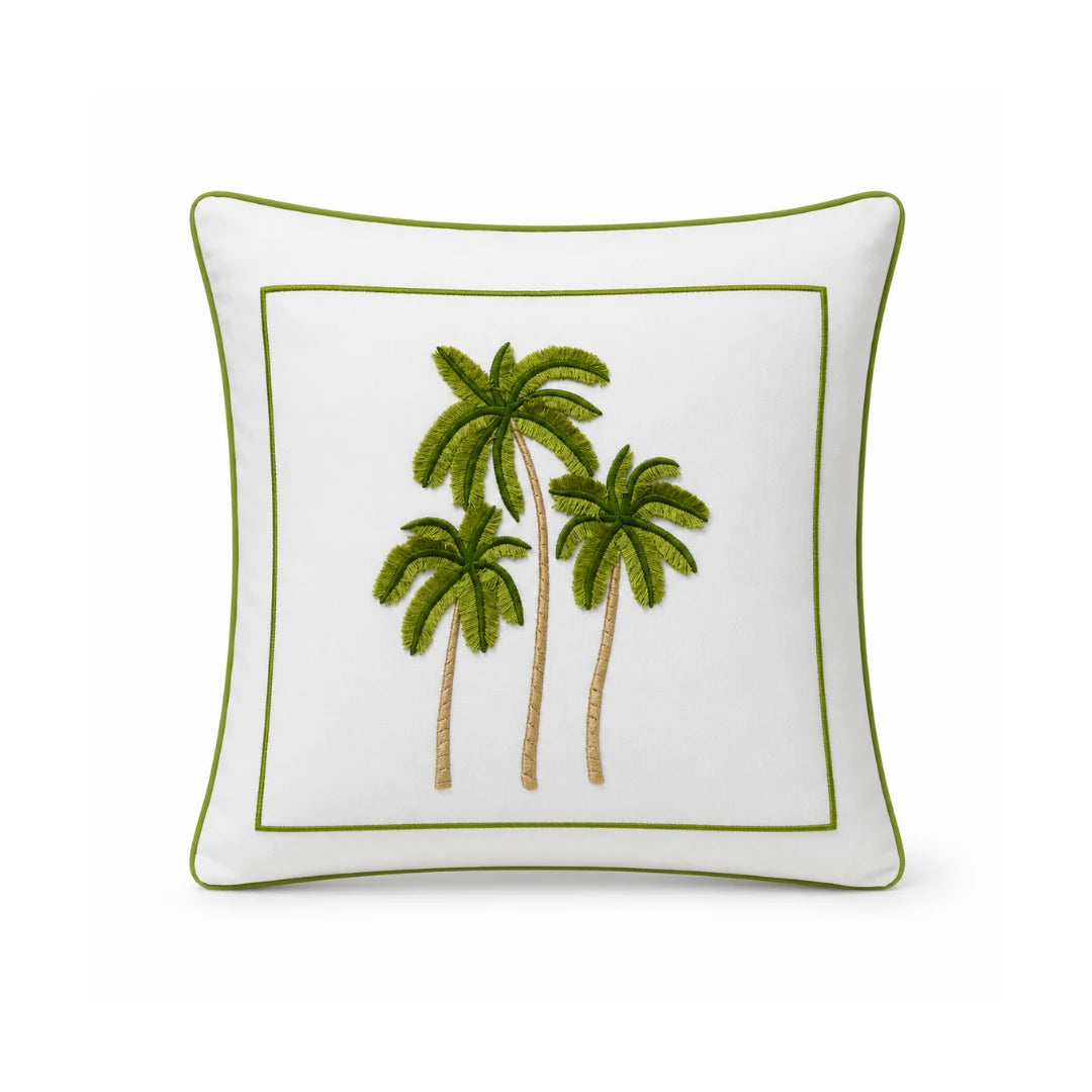 Embroidered Palm Cushion Cover