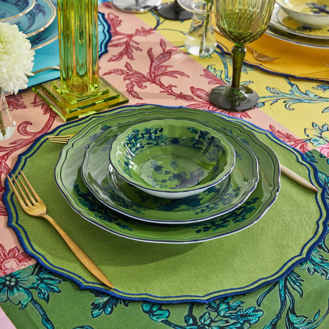 FIORENZA PLACEMATS GREEN/NAVY (SET OF 4)