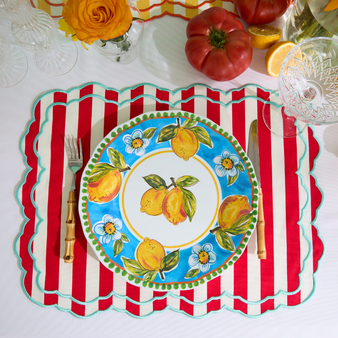 STRIPE PLACEMATS RED (SET OF 4)