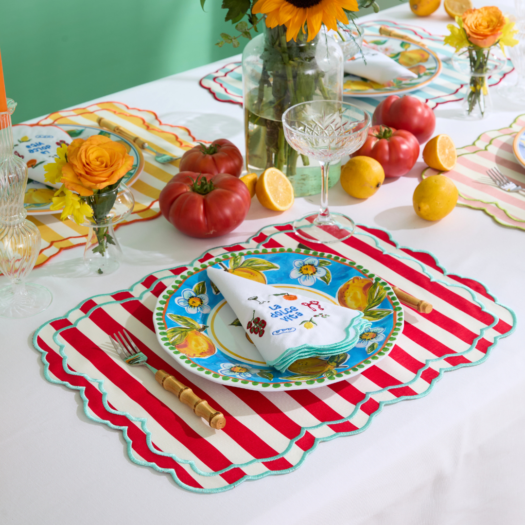 LA DOLCE VITA NAPKINS BLUE (SET OF 4)