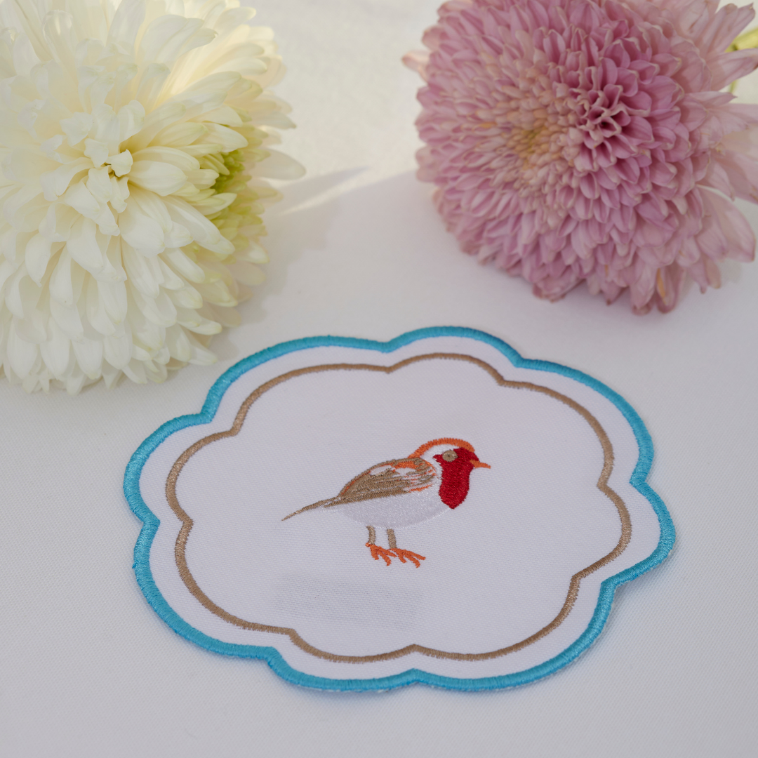 BLUE BIRD COCKTAIL NAPKINS (SET OF 4)