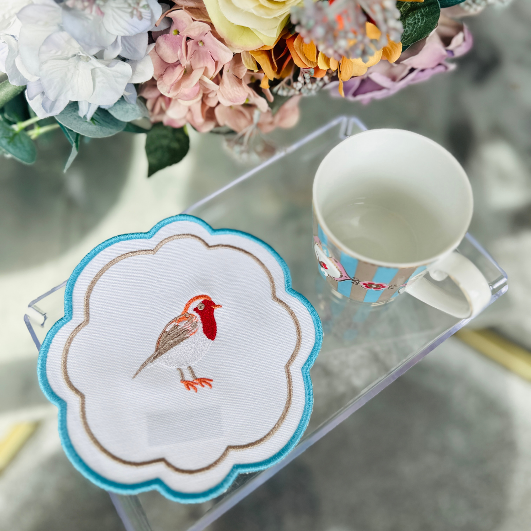 BLUE BIRD COCKTAIL NAPKINS (SET OF 4)