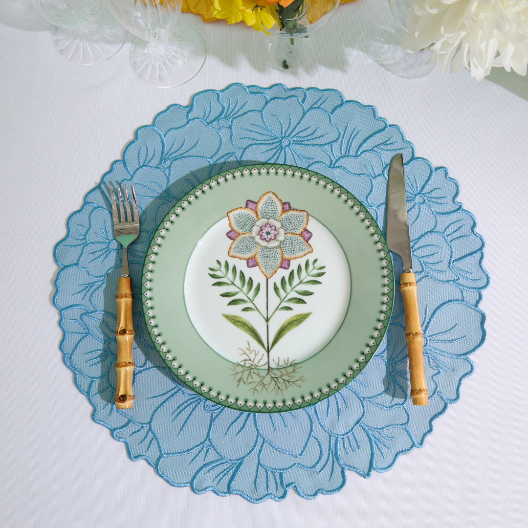 FLORA PLACEMATS BLUE (SET OF 4)