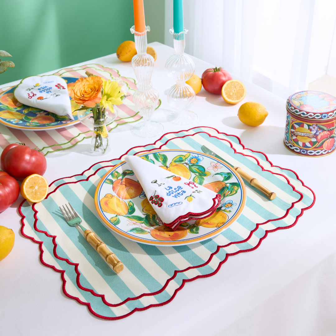 LA DOLCE VITA NAPKINS RED (SET OF 4)